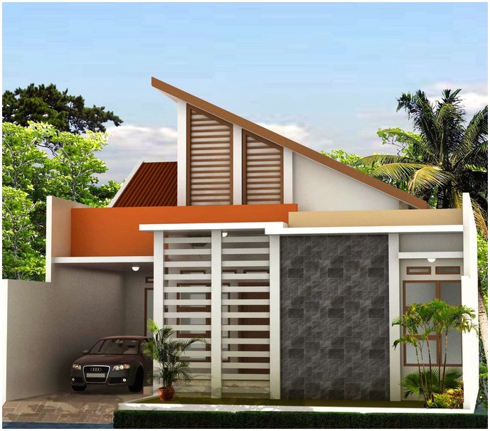 Brilian model desain rumah minimalis 1 lantai mewah nyaman elegan terbaru terbaik dengan batu alam tampak depan