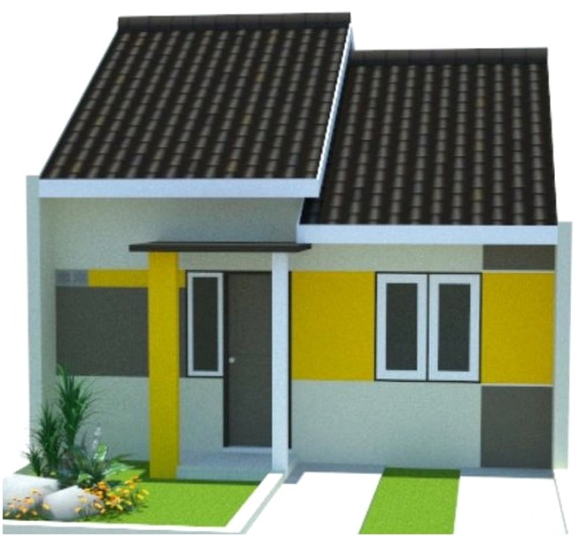 Ide luar biasa model desain rumah minimalis 1 lantai mewah nyaman elegan tampak depan warna kuning putih modern