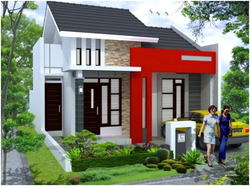 Konsep desain rumah minimalis 1 lantai mewah nyaman elegan terbaru masa kini tampak depan