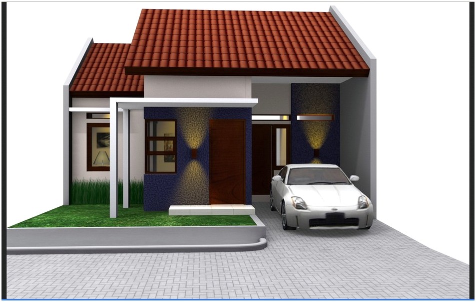 Model desain rumah minimalis 1 lantai mewah nyaman elegan warna putih tampak depan