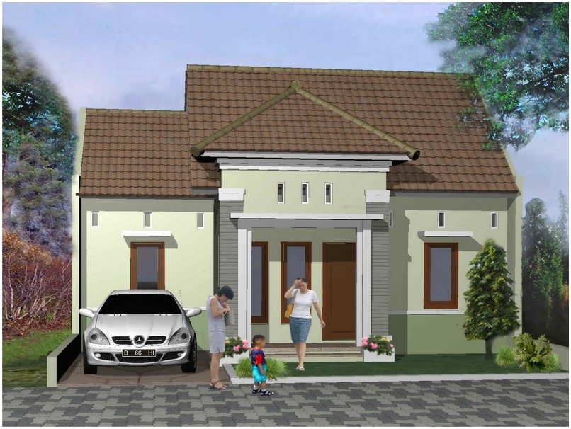 Sempurna model desain rumah minimalis 1 lantai mewah nyaman elegan warna putih tampak depan