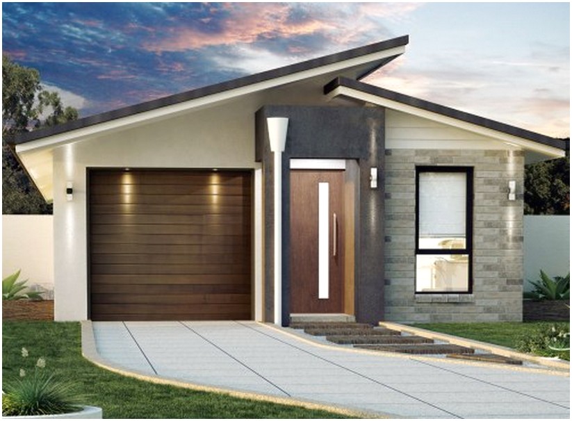 Teristimewa model desain rumah minimalis 1 lantai mewah nyaman elegan modern tampak depan warna krem