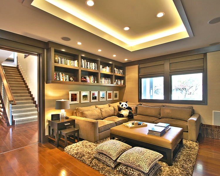 Desain Plafon Ruang Tamu Mungil Sederhana