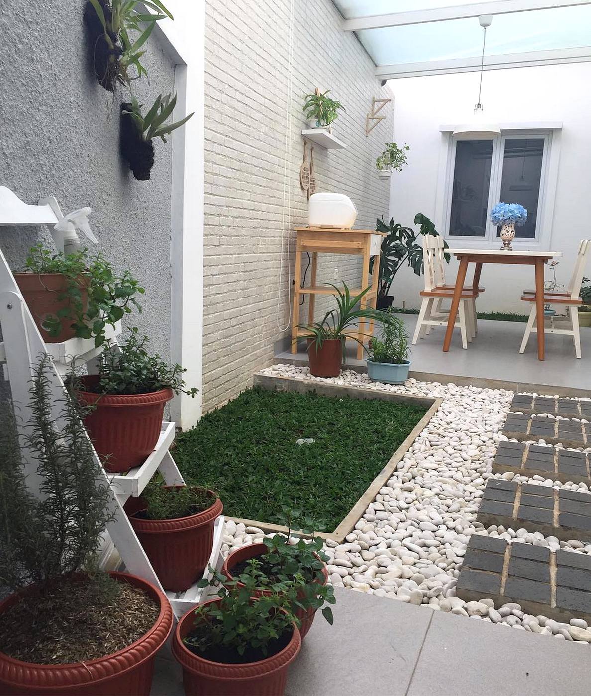 Taman Minimalis Didalam Rumah Nuansa Asri Romantis Keren Abiss