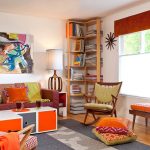 Model Rak Buku Pojok Ruang Tamu