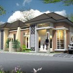 Model Rumah Minimalis Sederhana 1 Lantai Tampak Depan Dengan Desain Teras Batu Alam