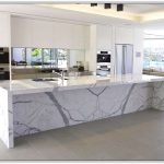 Desain Meja Dapur Marmer Minimalis