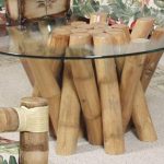 Model Meja Kaca Dari Bambu Untuk Ruang Tamu