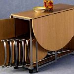 Model Meja Makan Lipat Berbentuk Bulat