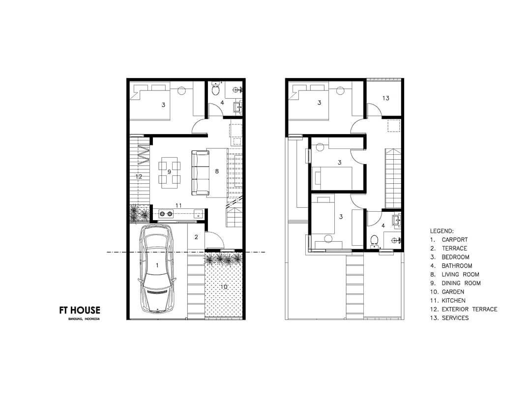 Denah Model Rumah Minimalis Sederhana Tampak Depan