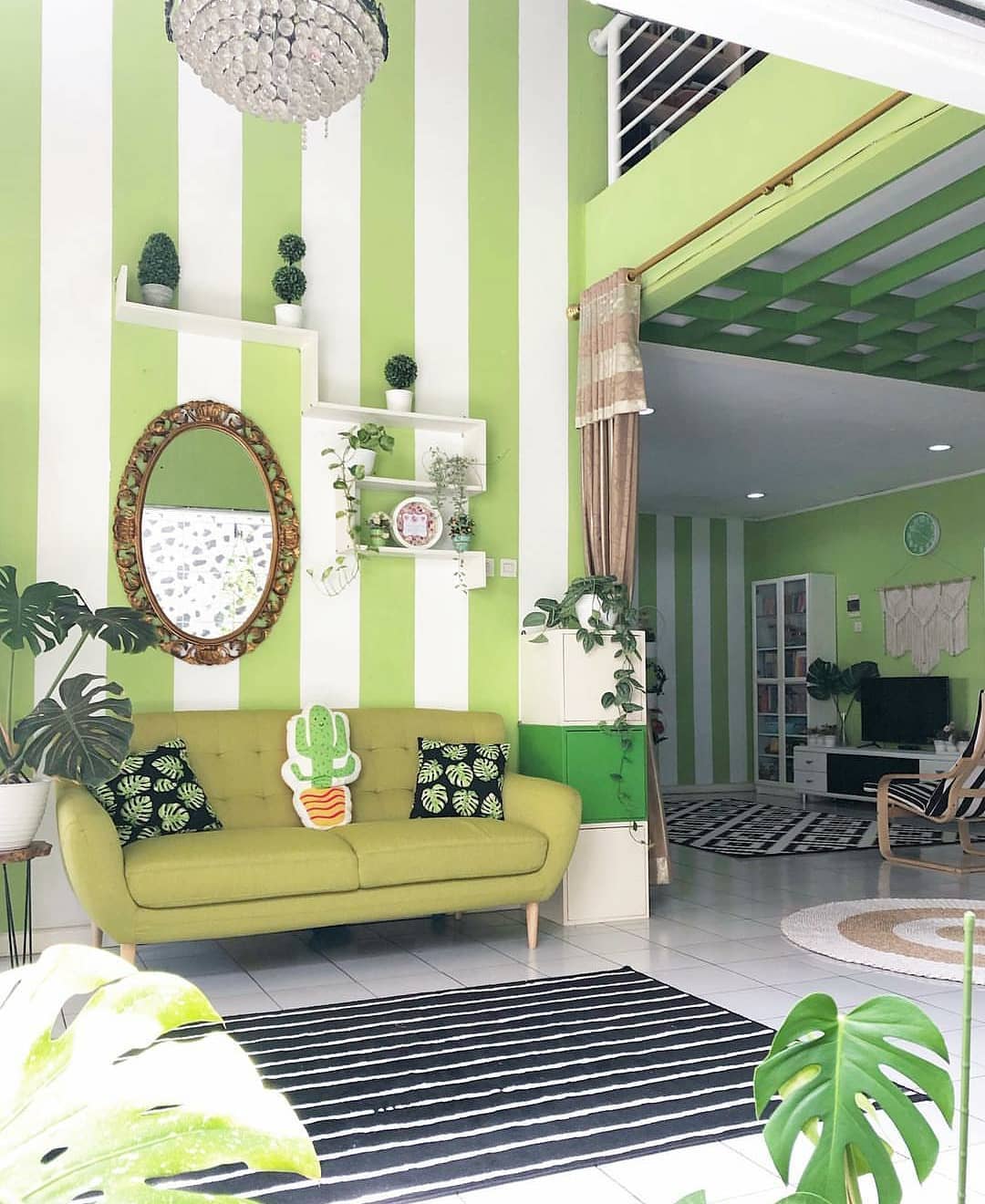 Warna Cat Tembok Ruang Tamu Yang Bagus Kombinasi Warna Hijau Putih