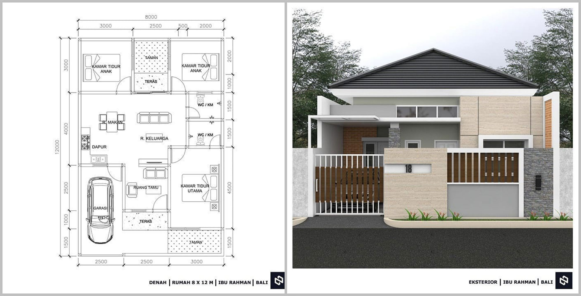 Gambar Denah Rumah 3 Kamar Tidur 1 Lantai Beserta Keterangannya