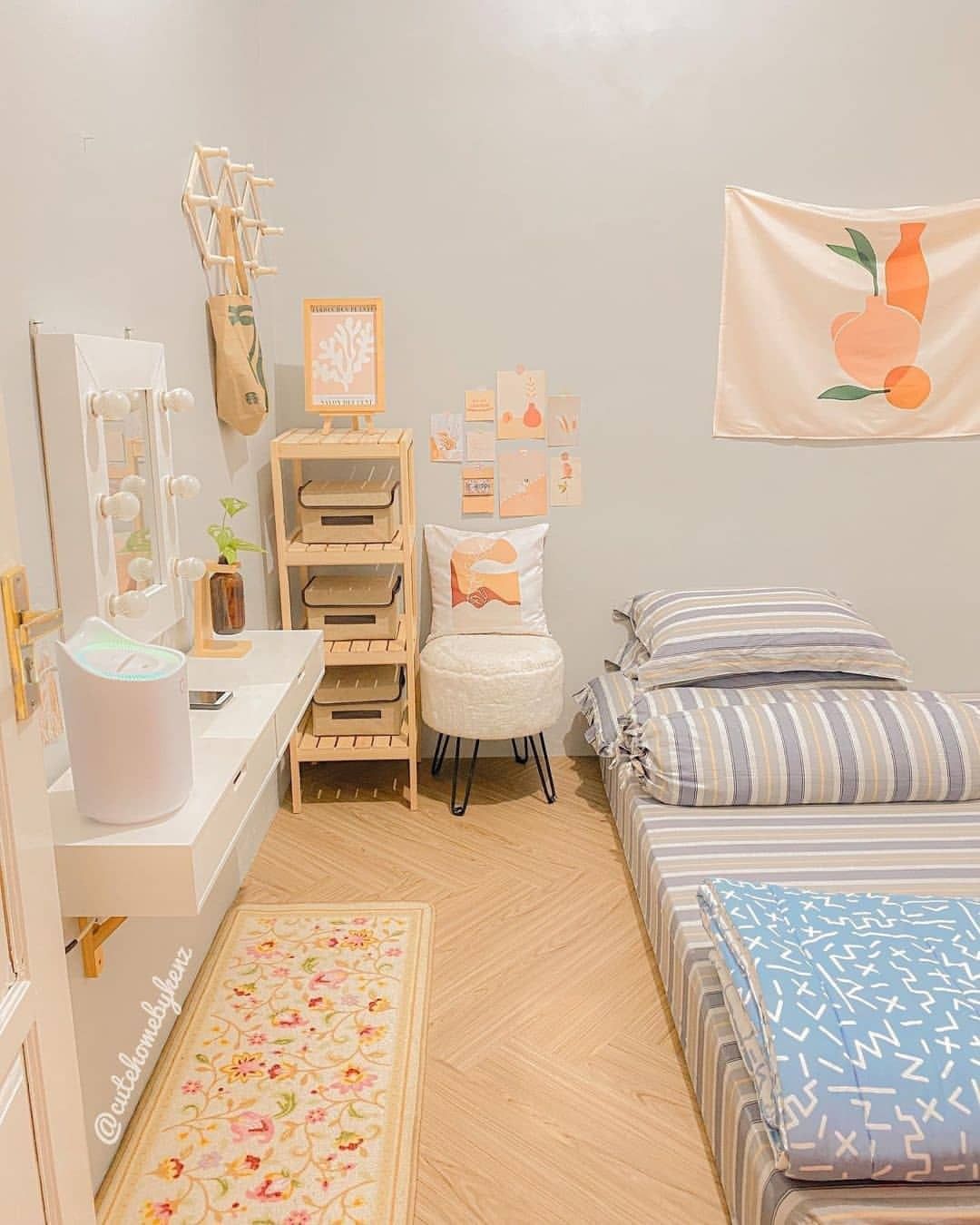 gambar kasur ukuran 120x200 pada kamar minimalis